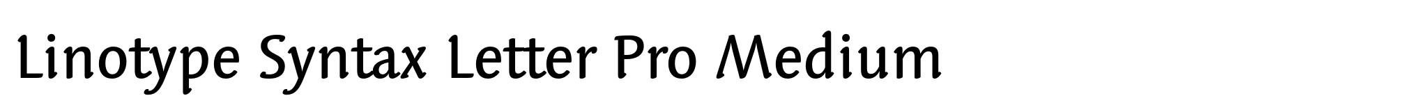 Linotype Syntax Letter Pro Medium image